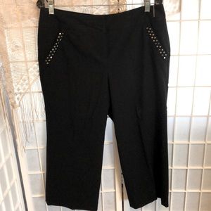 Essential black capris pant with silver studs!